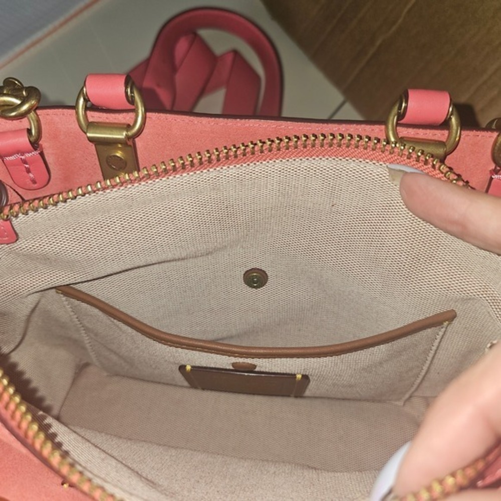 Disney x Coach Rogue 25 Minnie and Mickey watermelon leather suede - Picture 11 of 16